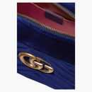 GUcci GG GG Marmont Crossbody Matelasse Velvet piccolo cobalto blu