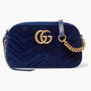 GUcci GG GG Marmont Crossbody Matelasse Velvet piccolo cobalto blu