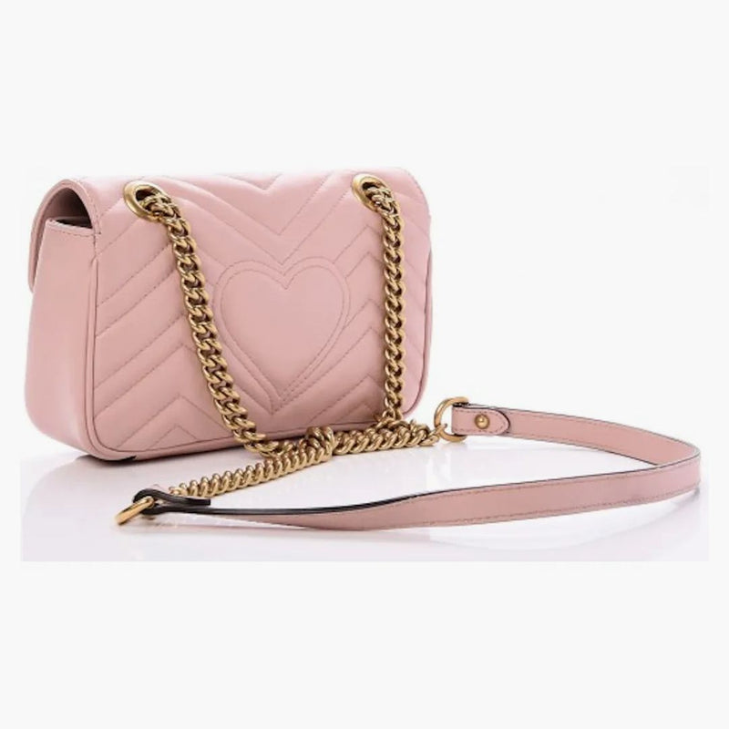 Gucci Gg Marmont Shoulder Bag Matelasse Mini Light Pink
