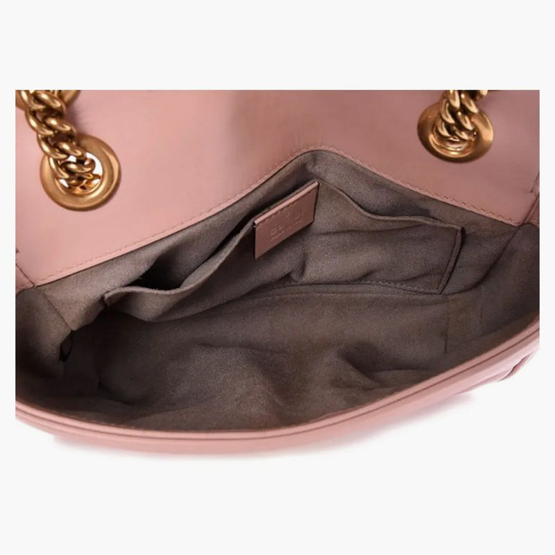 Gucci Gg Marmont Shoulder Bag Matelasse Mini Light Pink