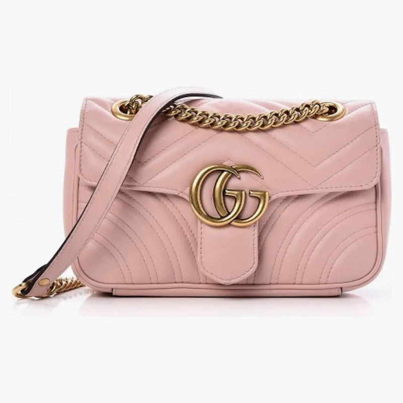 Gucci Gg Marmont Shoulder Bag Matelasse Mini Light Pink