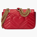 Gucci Gg Marmont Matelasse Mini Hibiscus Red
