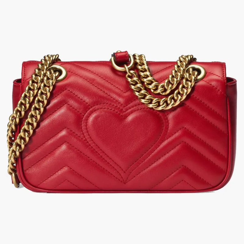 Gucci GG Marmont Matelasse Mini Hibiscus Red