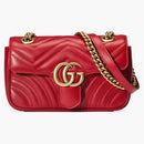 Gucci Gg Marmont Matelasse Mini Hibiscus Red