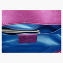 Gucci Marmont Matelasse ramenní taška Mini GG Metallic Red/Pink