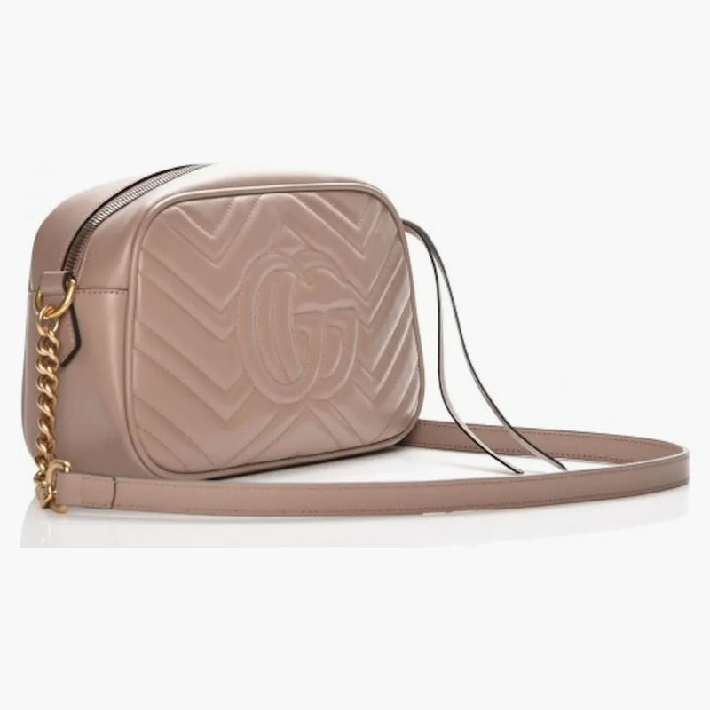 Gucci GG Marmont Camera Bag Matelasse Small Dusty Pink