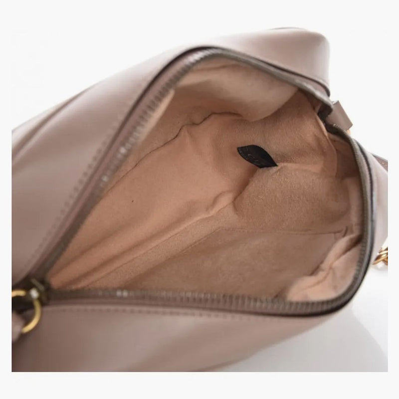 Gucci GG Marmont Camera Bag Matelasse Small Dusty Pink