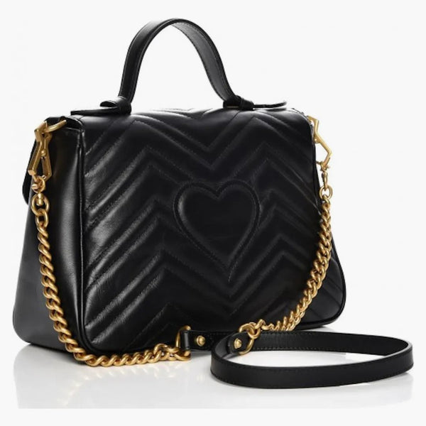 Gucci GG Marmont Small Top Rukojeť černá