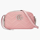 Gucci Marmont Zip Around Shoulder Bag GG Small Pastel Pink