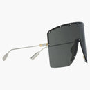 Occhiali da sole a forma di maschera Gucci Black/Silver (705386 I3330 8012)