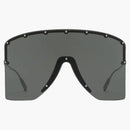 Occhiali da sole a forma di maschera Gucci Black/Silver (705386 I3330 8012)