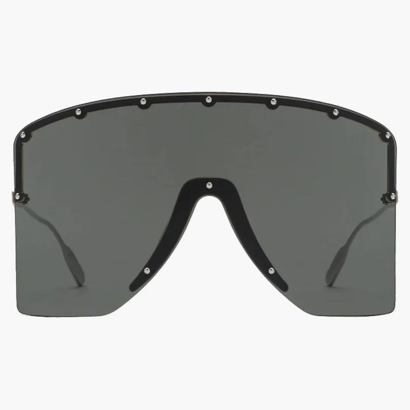 Gucci maskformade solglasögon svart/silver (705386 i3330 8012)