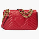 Gucci Gg Marmont Small Matelasse Bag Hibiscus Red
