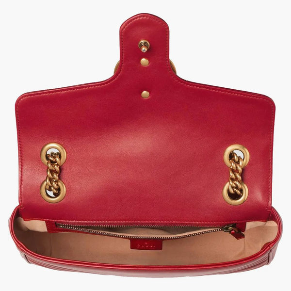 Gucci GG Marmont Small Matelasse Bag Hibiscus Red
