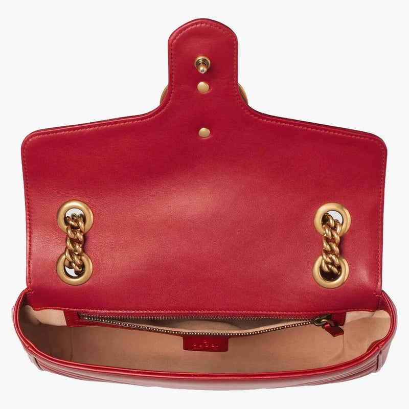 Gucci GG Marmont Small Matelasse Bag Hibiscus Red