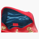 Gucci Gg Marmont Velvetmatelasse Mini Red