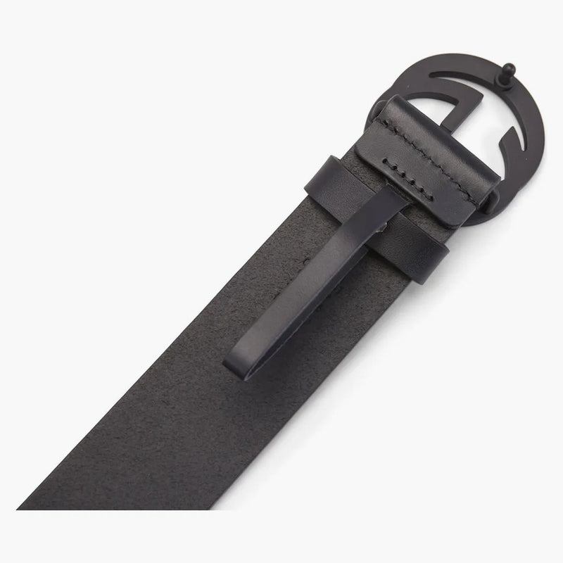 Gucci Matte Black Interlocking G Belt Leather 1.5W Black