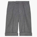 Gucci melange tkaninové šortky šedé