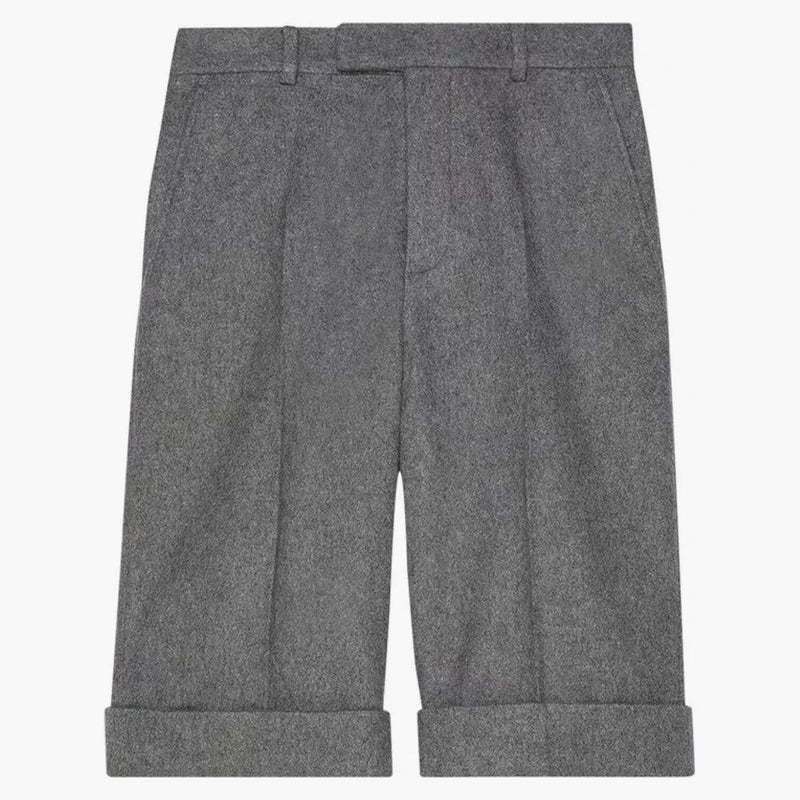 Gucci melange tkaninové šortky šedé