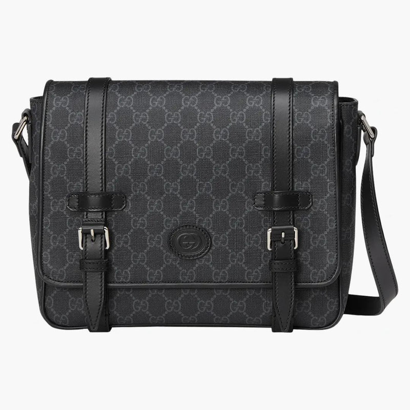 Gucci Messenger Bag Gg Supreme Canvas Black/grey