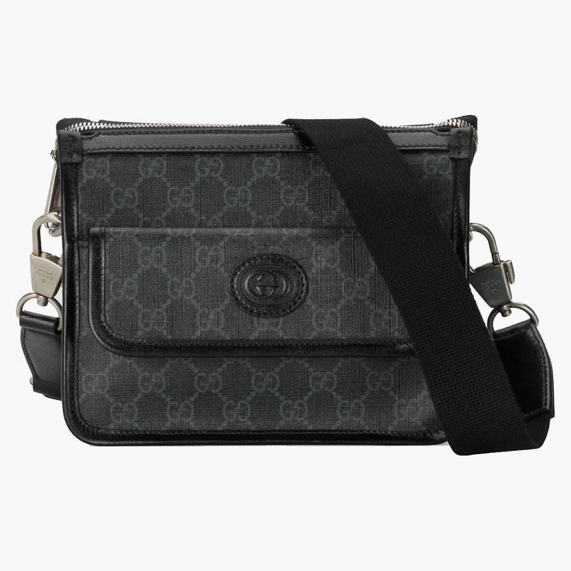 Gucci Messenger Bag With Interlocking G Black