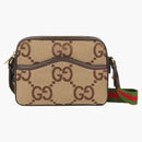 Borsa a tracolla Gucci con jumbo gg camel/ebano