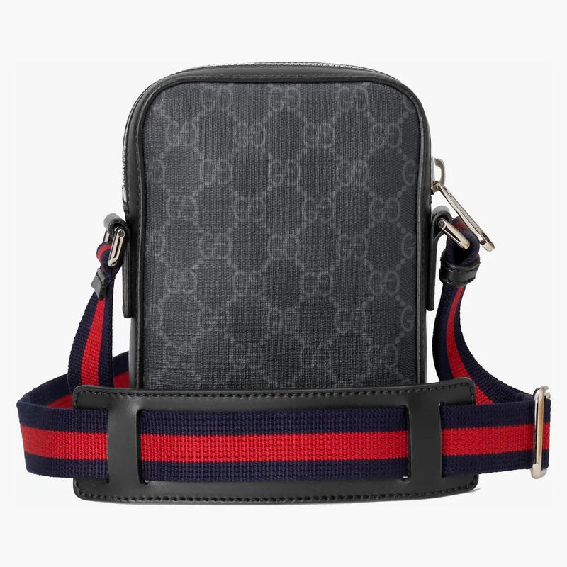 GUcci Messenger GG Supreme Blue/Red Web Small Black
