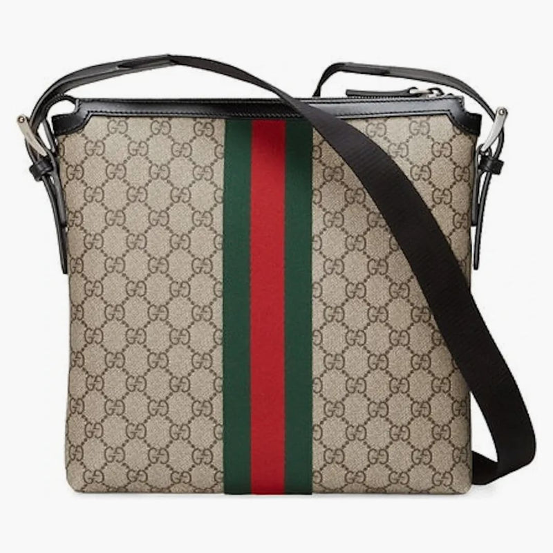Gucci Messenger Supreme Web GG Brown/Red/Green