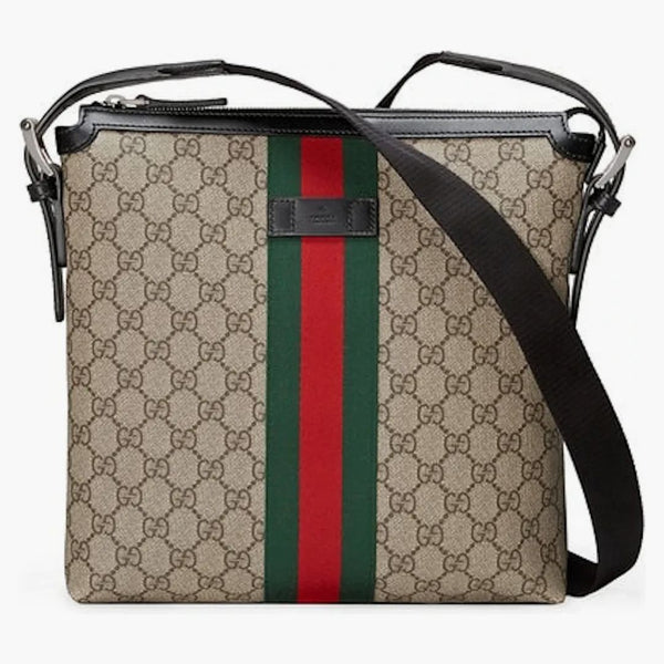 Gucci Messenger Supreme Web GG Brown/Red/Green