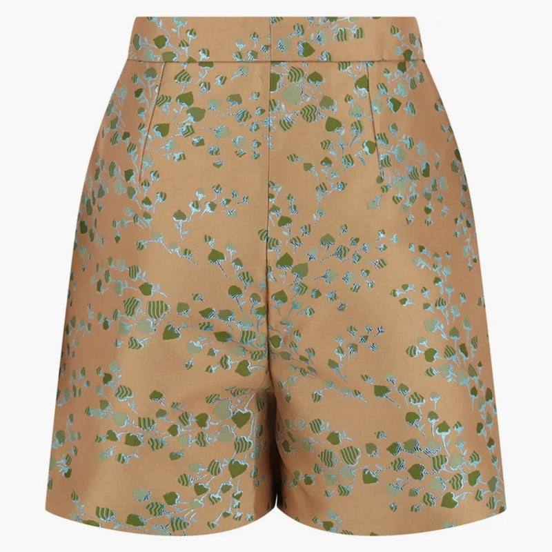 Gucci Metallic Lead Motif Shorts Brown Multi