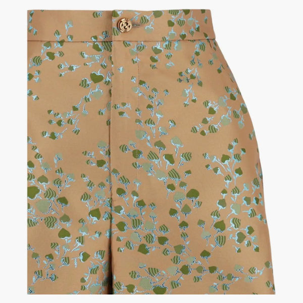 Gucci Metallic Lead Motif Shorts Brown Multi