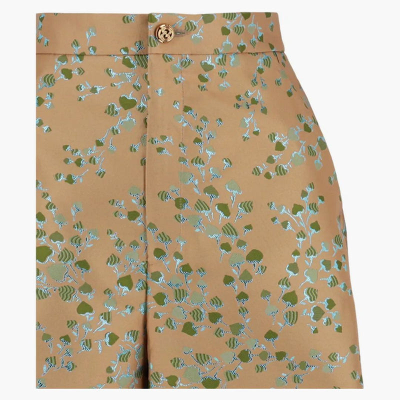 Gucci Metallic Lead Motif Shorts Brown Multi