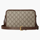 Mini borsa Gucci con g beige/ebano