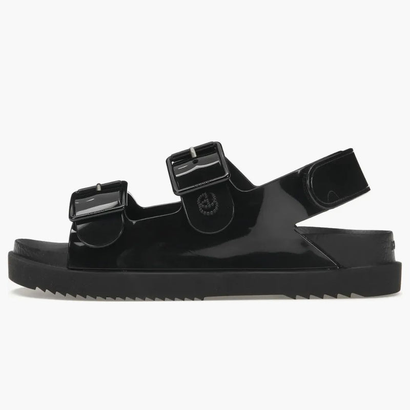 Gucci Mini Double G Sandal svart gummi