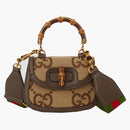Gucci Mini Jumbo GG Bag with Bamboo Camel/Ebony