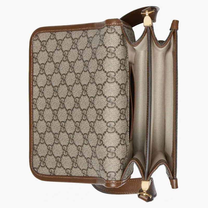 Gucci Mini Shoulder Bag With Interlocking G Beige/ebony