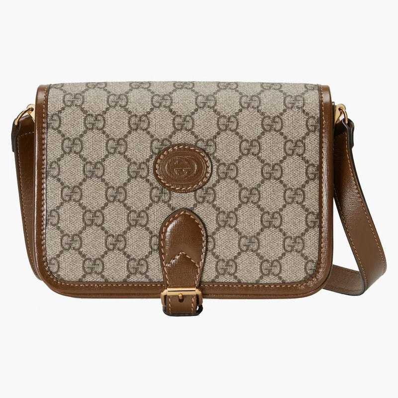 Gucci Mini Shoulder Bag With Interlocking G Beige/ebony