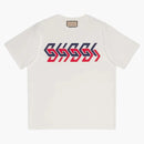 Gucci Mirror Logo-Print Short Sleeve T-Shirt White/Red/Blue