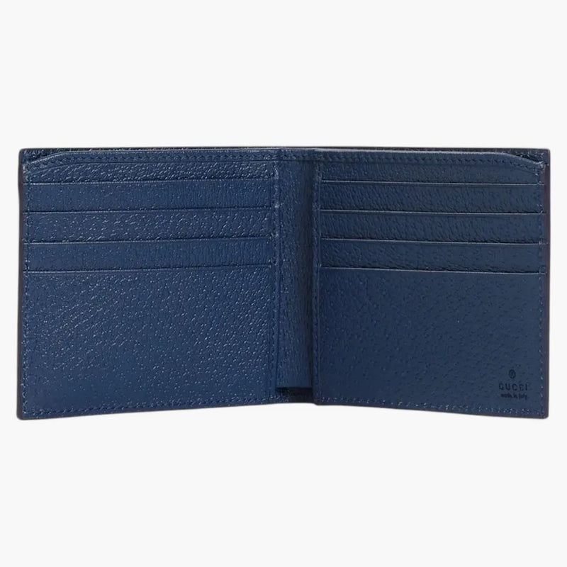 Gucci Monogram Bifold Wallet Beige/ebony/blue