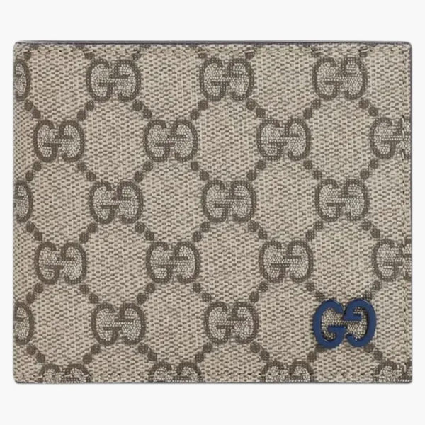 Gucci Monogram Bifold Wallet Beige/ebony/blue