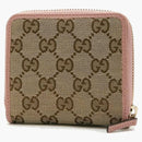 Gucci Monogram Zip Around French Flap Bi-Fold Wallet Beige/Pink