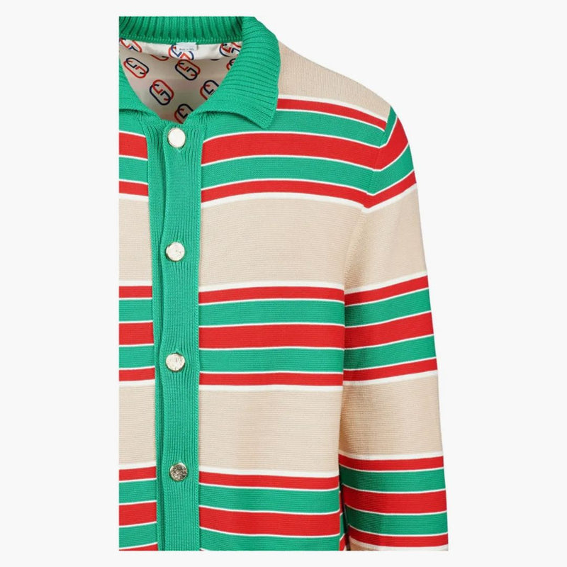 Gucci Multi randig tröja Grön/elfenben