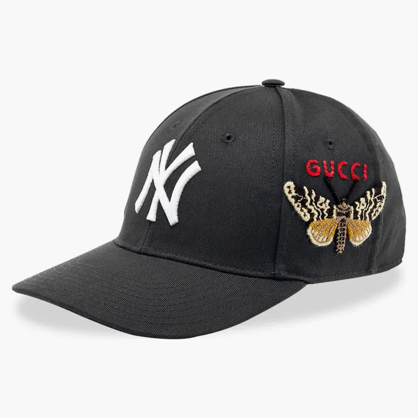 Gucci ny yankees broderad fjäril baseball mössa svart