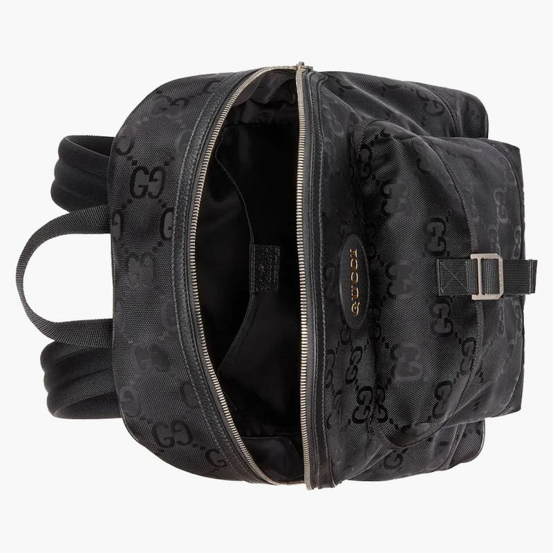 Gucci mimo mřížkový batoh Palladium Tone Black