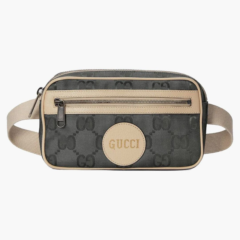 Gucci z mřížky GG taška tmavě šedá