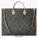 Gucci fuera de la cuadrícula Bolsa muerta gris oscuro