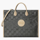 Gucci fuera de la cuadrícula Bolsa muerta gris oscuro