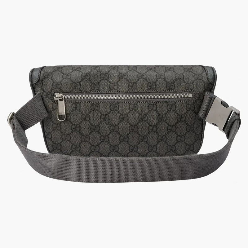 Bolsa de cinturón de Ophidia Gucci gris/negro