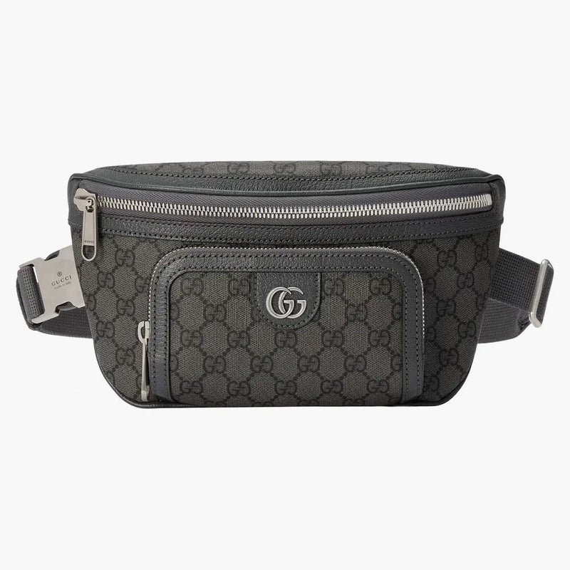 Bolsa de cinturón de Ophidia Gucci gris/negro