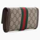 Gucci Ophidia Continental Wallet Gg Web Beige/ebony